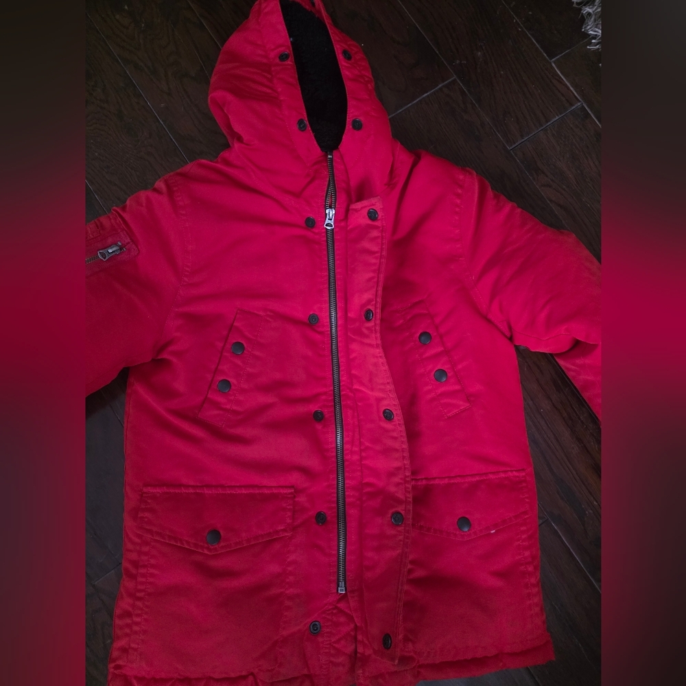 Ralph Lauren Red and Black Hooded Jacket